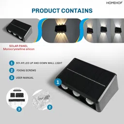 Homehop Solar Smart Wall Led Lights Decorative Waterproof Lamp for Home and Courtyard image 3