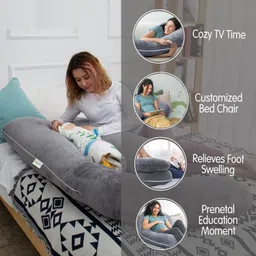 MasterG J-Shaped Maternity Pragnancy Breastfeeding Pillow image 2