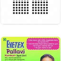 eyetex Pallavi Sticker Kumkum Forehead Black Bindis-picture-17