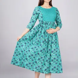 murli kurti Printed Pure Cotton Stitched Flared/A-line Gown image 1