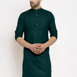 primeicon Men Solid Cotton Blend Straight Kurta-picture-14