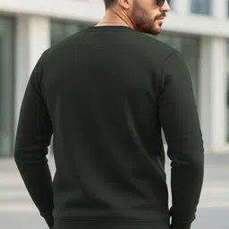 tripr Men Full Sleeve Solid Sweatshirt image 2