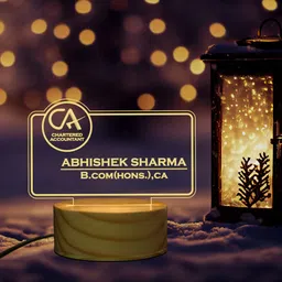 viyapaari Customized CA(Chartered Accountant) LED Table Lamp Gift for Profession Night Lamp image 3