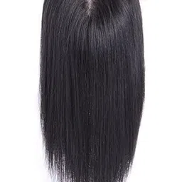 getvock 3 Clip Matt topper Clip in Extension (Natural Brown) Hair Extension image 2