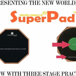 worldmacs Double Sided Drum Practice Pad image 3