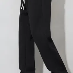 dockstreet Men Solid Black Track Pants-picture-30
