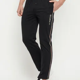 duke Men Solid Black Track Pants image 3