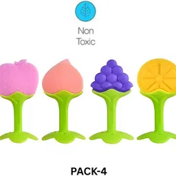 roforuf Fruit Shape Silicone Teethers BPA-Free for Infants Baby (4 Pack) Teether-picture-30