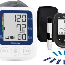 AccuSure Simple Glucometer with 25 strips and Blood Pressure AS 5 year warranty Bp Monitor-picture-26
