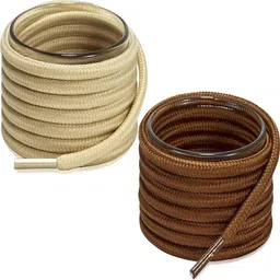 house of common Shoe Laces Round Brown Beige 150cm shoe laces for Boot sport Hiking shoes Shoe Lace-image-56