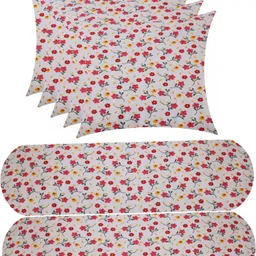 changers Combo Set of 5 Cushion And 2 Microfibre Floral Bolster Pack of 7-picture-10