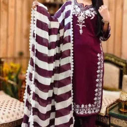 ladypotion Unstitched Georgette Salwar Suit Material Embroidered-picture-26