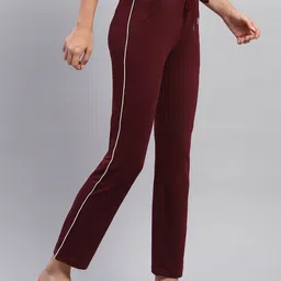 monte carlo Women Solid Maroon Track Pants image 3