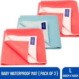weewish Waterproof - Cotton, Fleece Dry Sheet - Reusable & Washable- (LARGE) - Pack of 3-picture-16