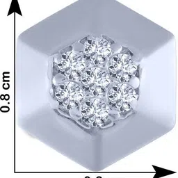 PC Chandra Jewellers White Gold 14kt Stud Earring image 3