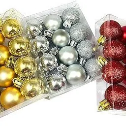 partyflex Golden, Silver & Red – Each 12 pcs Balls Pack of 36-picture-40