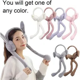 musmir Earmuffs with Jumping Bunny Ears & Sound Cute Warm Headband for Cold Weather| Ear Muff image 5