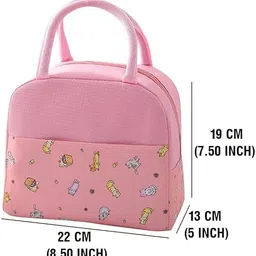 krishna world enterprise Black Lunch Bag and Orange Cat Lunch bag Waterproof Lunch Bag image 3