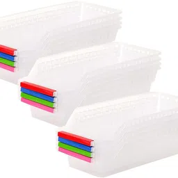 cutting edge Fridge Space Saver Basket For Fruit Vegetable and Egg | Egg Basket | Set of 12 Plastic Fruit & Vegetable Basket image 2