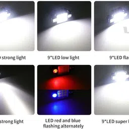 elevenkart Rechargeable Multi-mode LED Headlamp & Emergency Use 6 hrs Torch Emergency Light image 3