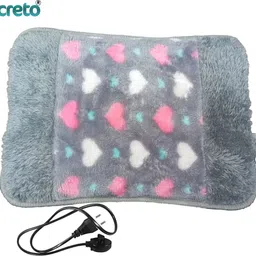 creto Velvet Fur Gel Electric Heat Bag for Full Body Pain Relief Electric 1 L Hot Water Bag-picture-21
