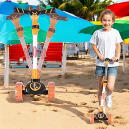 aktoon toys Foldable Scooter with Rear Break 4 Height Adjustable with Lock for Boy Kids Scooter image 3