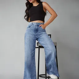 crezelle Women Loose Fit High Rise Light Blue Jeans image 5