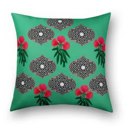 sej by nisha gupta Green Traditional Cotton 16 x 16 Inches Cushion Covers (Set of 10) image 4