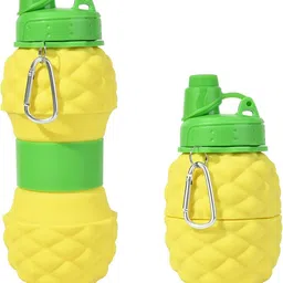 elecart Pineapple Shaped Collapsible Silicone 700 ml Water Bottle-picture-13