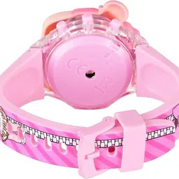 elhify Gift For Kids Cute Cat Glowing Light and Disco Music Digital Watch for Kids Digital Watch - For Girls 3D Figure Lol Music Face Based Toy Design Digital Glowing & Music Watch image 4