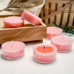 Round T-Light Candles – Scented Decorative Tealights for Home Décor Candle-image-22