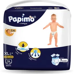 papimo pants Baby Diaper | Up to 10 Hours Absorption with Criss-Cross Technology | Pack of 1 - XL-picture-44