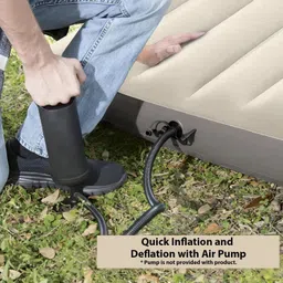 oriley Inflatable Air Bed Portable Mattress Quick Inflation/Deflation Blow Up Double Beds for Home Camping Travel Car Inflatable Bed image 4