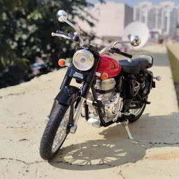 ar kids toys Royal 350 Motorcycle Toy, Pull Back Action, Freewheels Collectable Made in India image 2