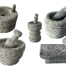 Kitchen Playsets-Stone Miniature Kitchen Set for Kids, Grinding Stone-image-87