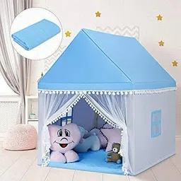shopnow SN KIDS PLAY TENT HOUSE FOR 3-15 YEAR OLD GIRLS AND BOYS ( PLAIN BLUE)-picture-23