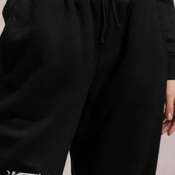 tokyo talkies Women Printed Black Track Pants image 4