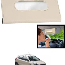 maties Universal Leatherite Rectangle Beige Tissue Box For Car/office/Home-112 Vehicle Tissue Dispenser-picture-12