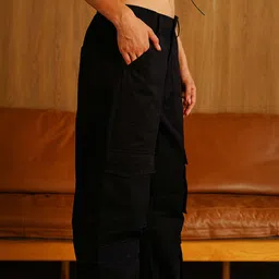 bonkers corner Women Solid Black Track Pants image 3