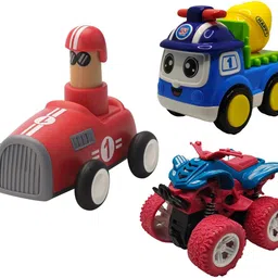 vaniha Unbreakable Four-Wheel Drive Friction Powered Diecast Toy Set-K80-picture-25