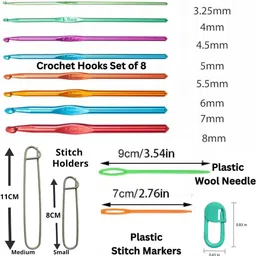 artonezt Crochet Needles Starter Kit with Case for Beginners (Set of 44 Pcs) image 4