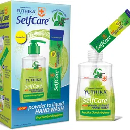 yuthika Selfcare Powder to Liquid Hand Wash Combo Neem - Bottle + 1 Sachet of 9gm Each Hand Wash image 3