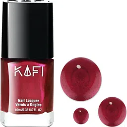 kafi Premium Nail Polish- Long lasting, Non Toxic, High Shine, Vegan, 10-Free Formula, SalonPro - (Shimmer Finish - Pink Maroon) Dare To Choose-picture-14