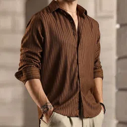 metronaut Men Regular Fit Self Design Casual Shirt-picture-24