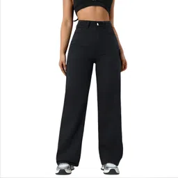 the rivvrs co Women Straight Fit Mid Rise Black Jeans-picture-20