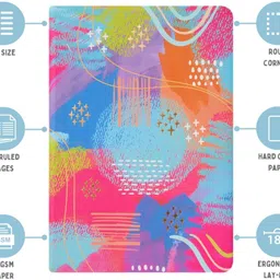 doodle Soft Foam Padded Undated A5 Notebook Ruled 160 Pages image 2