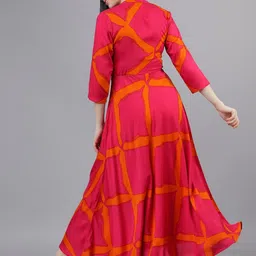 vishudh Women Maxi Multicolor Midi/Calf Length Dress image 3