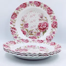 perfectdine Melamine Plates 11 inch Floral Square Dinner/Lunch/Snacks Plates, Set of 6 Dinner Plate-picture-43