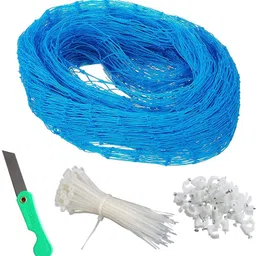 sai praseeda UVStabilizedNylonPigeonNetBirdNetMonkeyNet8X10FeetBlueColor30Tags30Clamps1Blade Camping Net-picture-17