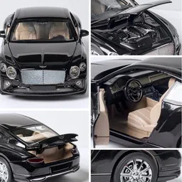dropany Bently Continental Alloy Metal PullBack Diecast Car Vehicles LightsSound for Kid image 3